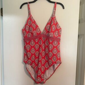 Boden Paisley Print Arezzo panel swimsuit sz US 16-18 GUC